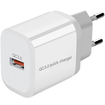 Adaptor  priza quick charge 5V/ 3A , 1 porturi USB, Alb